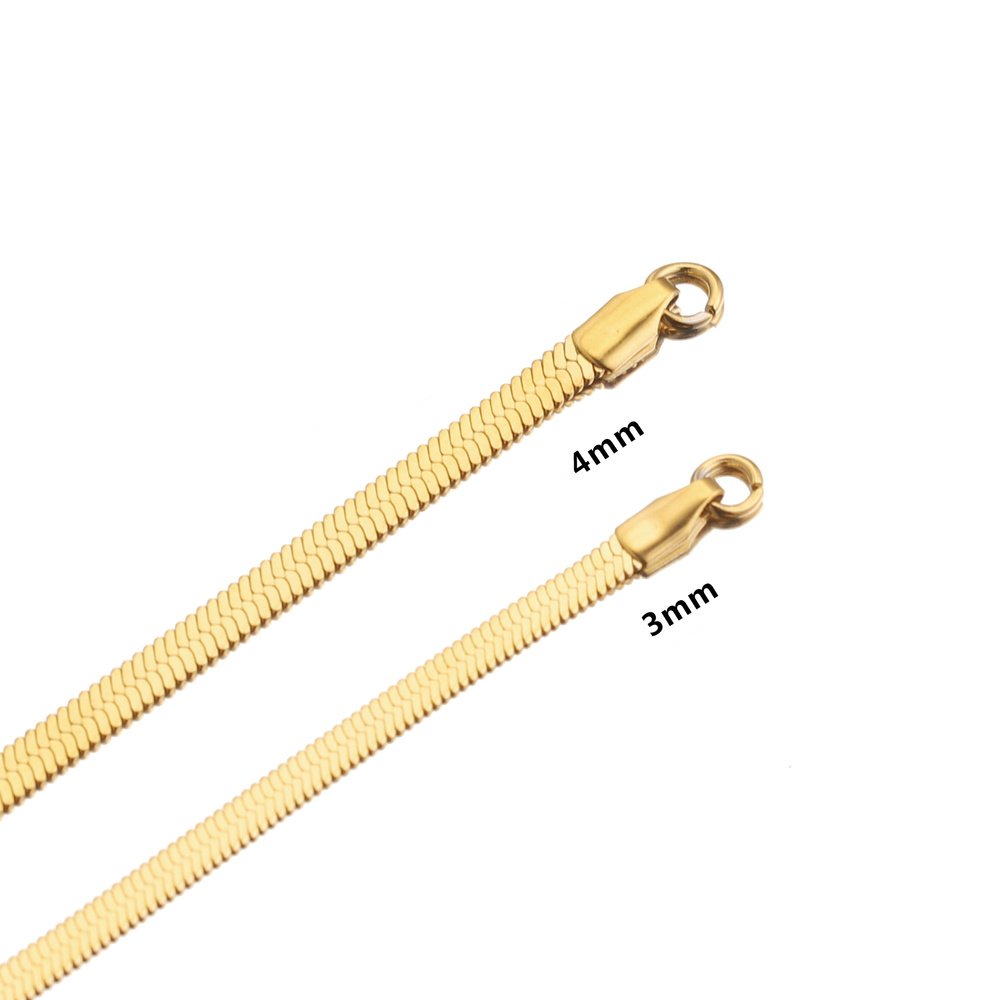 Golden Snake Chain Necklace – 18K Gold Plated