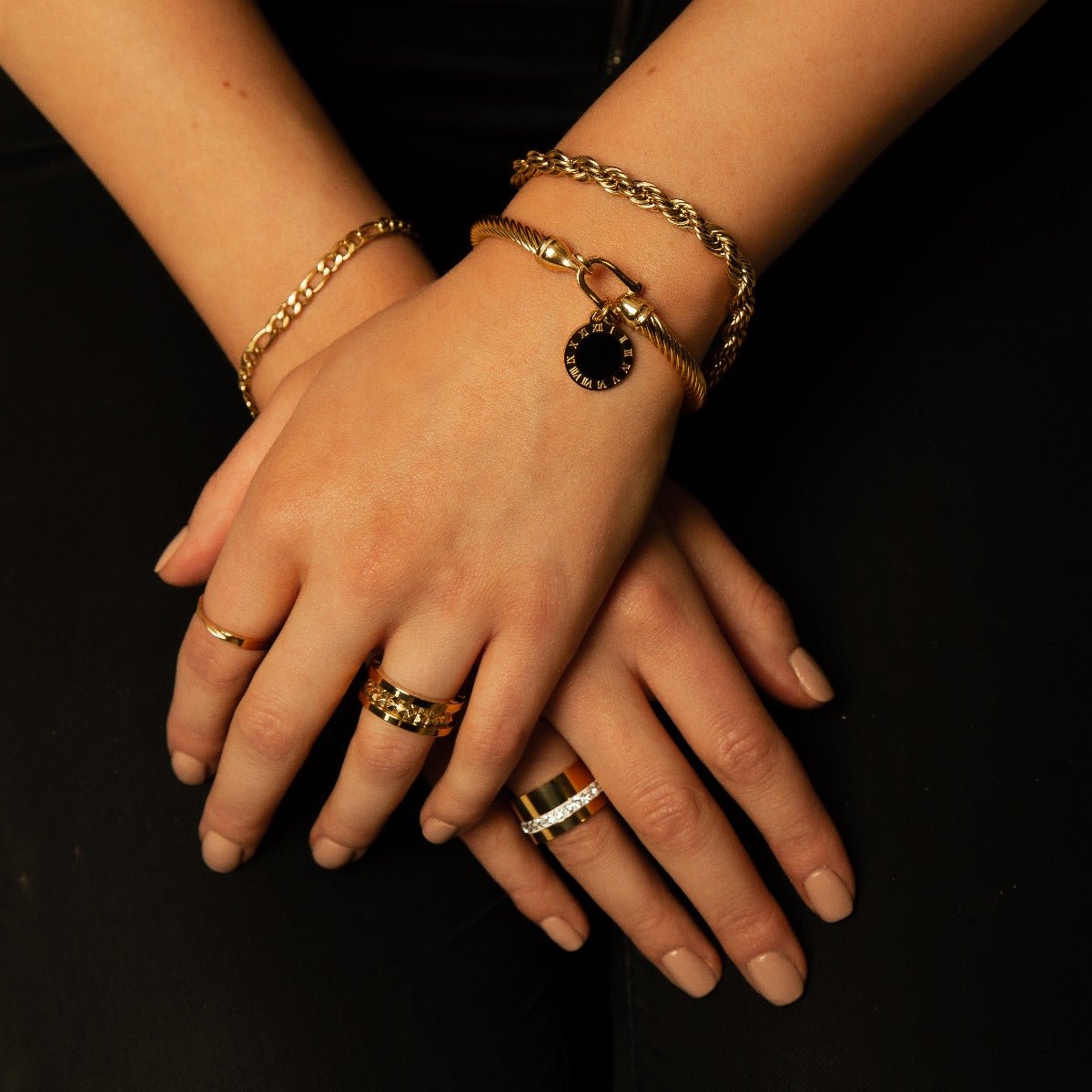 Verona Textured Ring – 18K Gold Plated