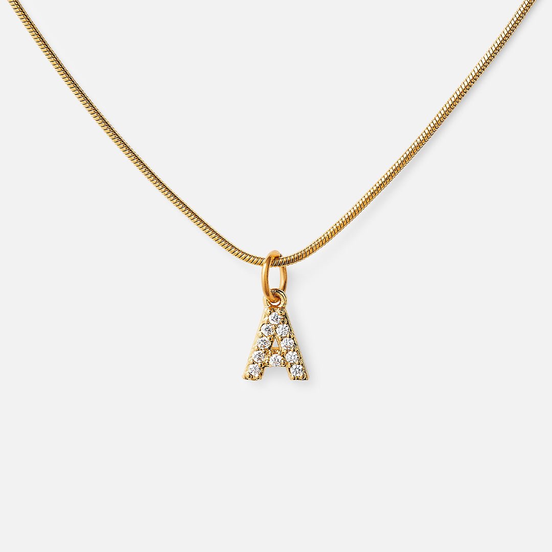 Initial Letter Necklace – 18K Gold Plated
