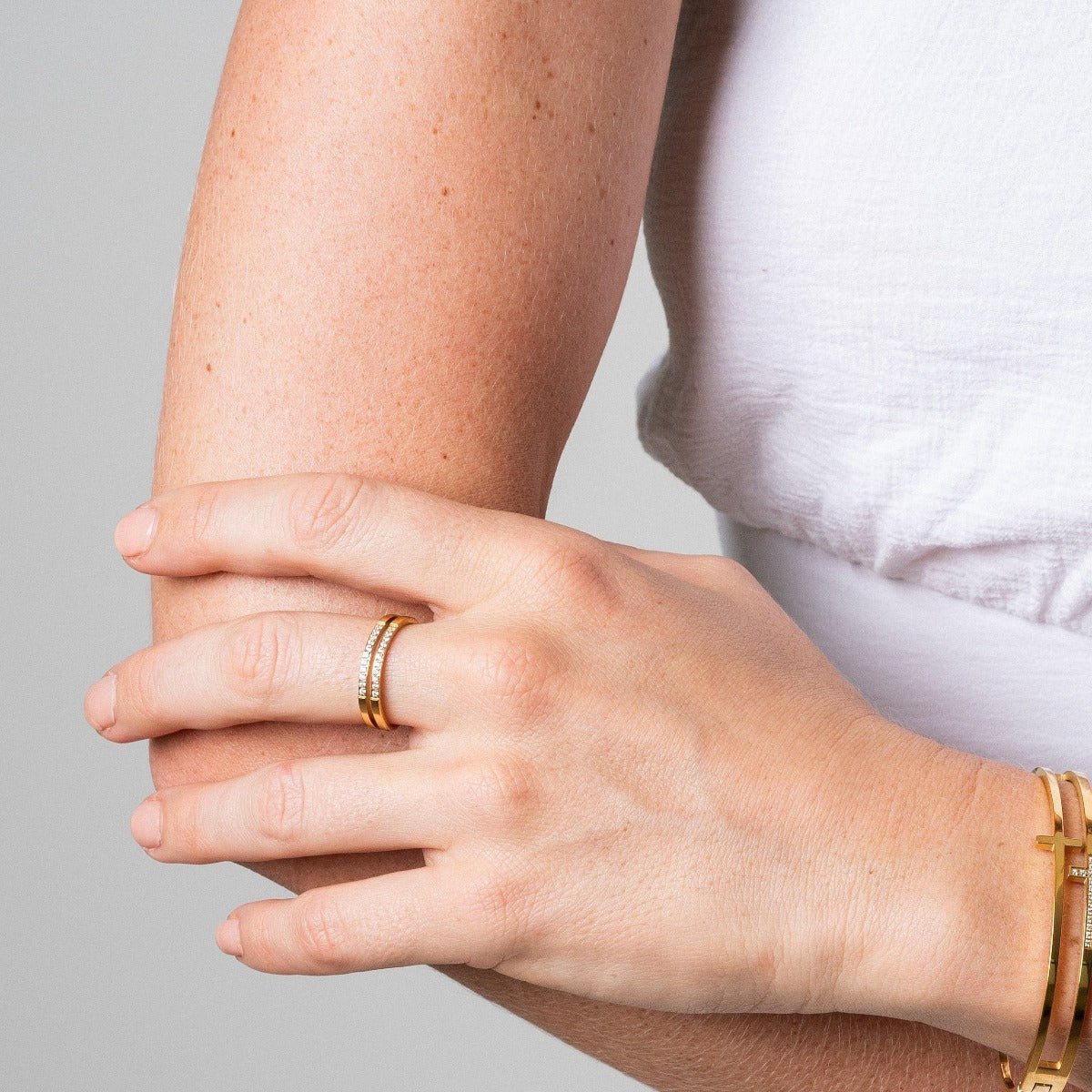 Dual Layer Ring – 18K Gold Plated