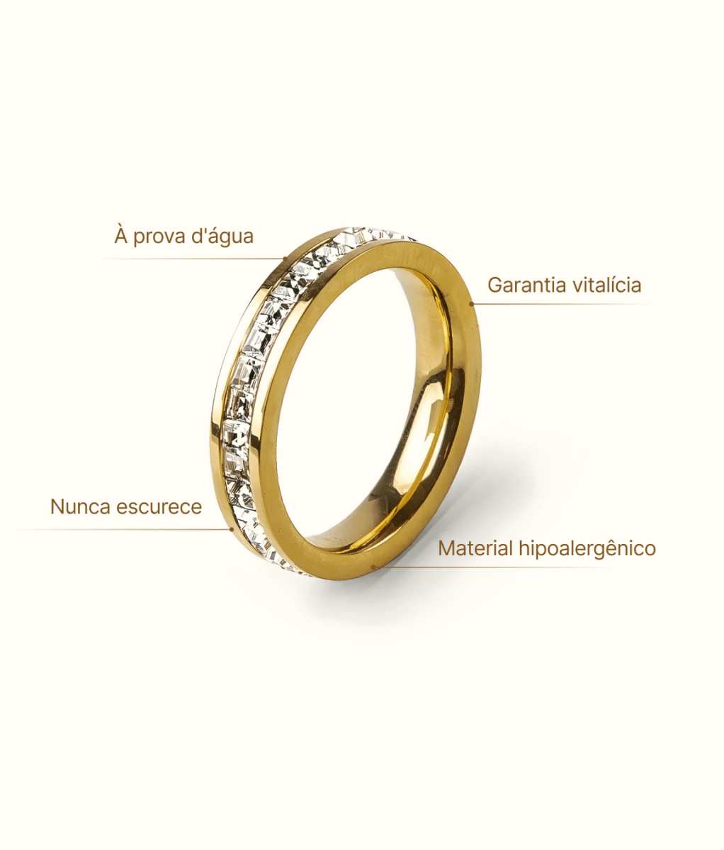 Trinity Zirconia Ring – 18K Gold Plated | Rosarat