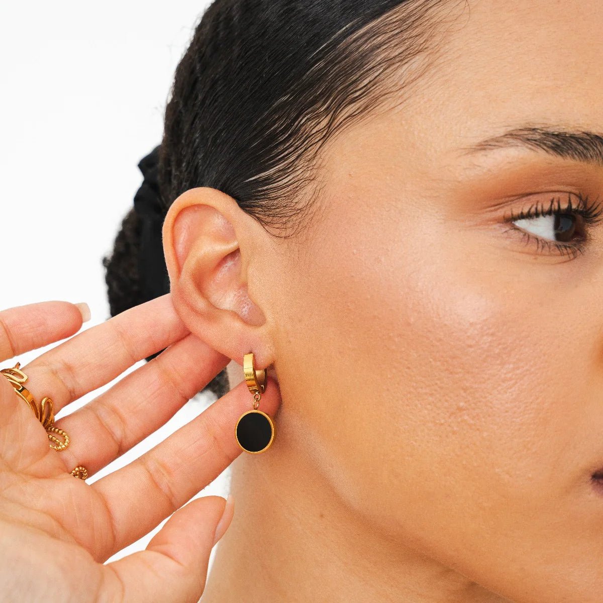 Noctis Pendant Earrings – 18K Gold Plated