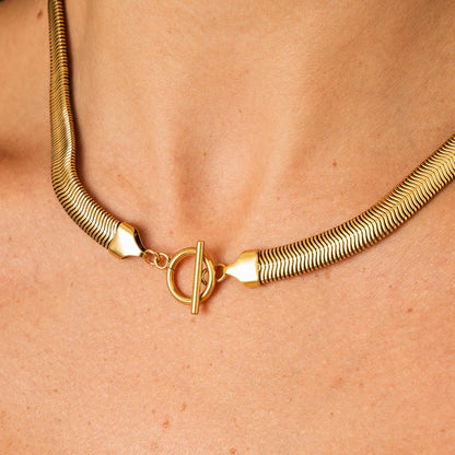 Gaia Mesh Choker Necklace Plated in 18k Gold