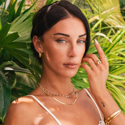 Celeste Pearl Layered Necklace – 18K Gold Plated