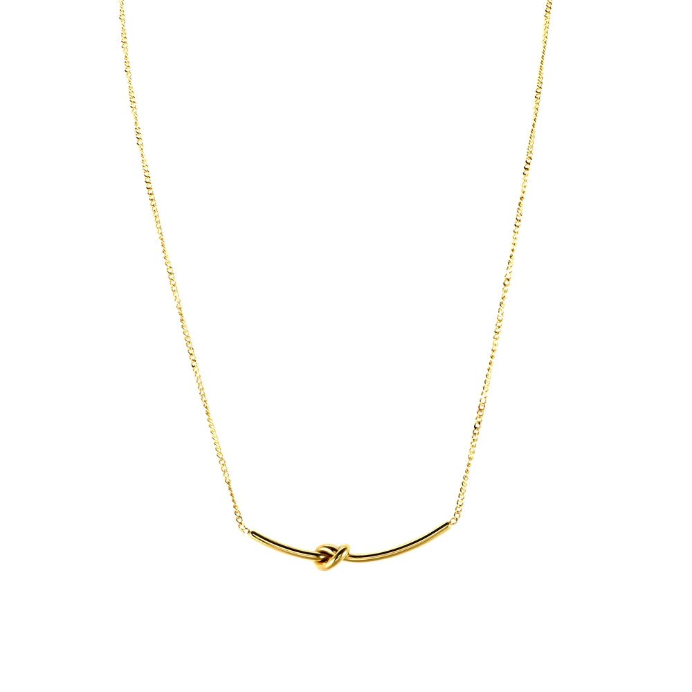 Knot Charm Necklace – 18K Gold Triple Plated