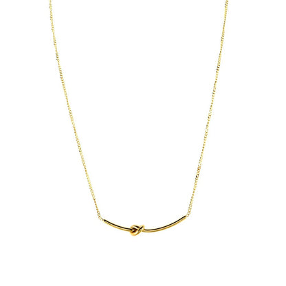 Knot Charm Necklace – 18K Gold Triple Plated