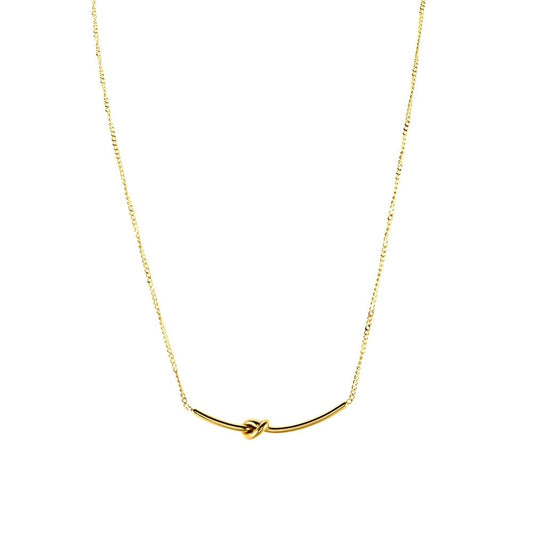 Knot Charm Necklace – 18K Gold Triple Plated