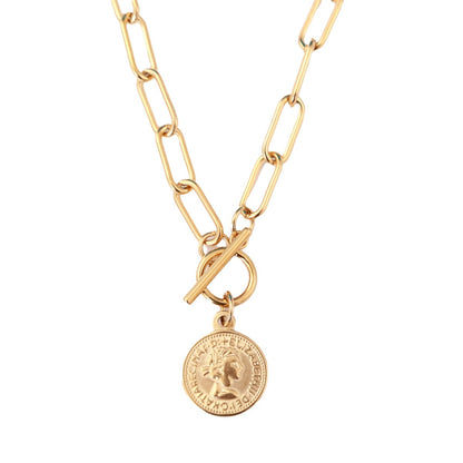 New York Cents Necklace – 18K Gold Triple Plated 