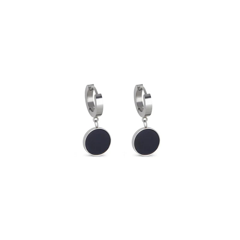 Noir Drop Earrings – Silver Edition