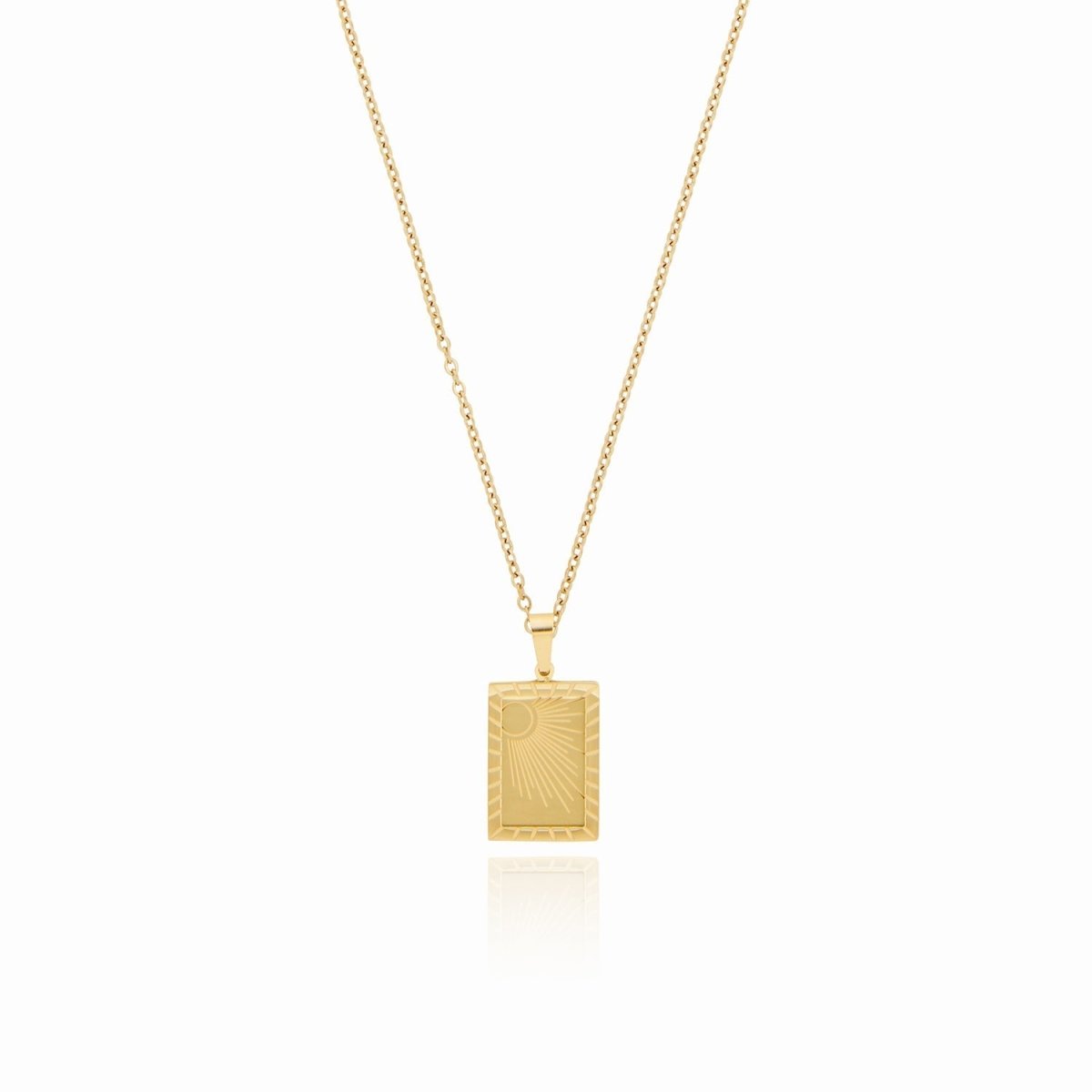 Aurora Sun Pendant Necklace – 18K Gold Triple Plated 