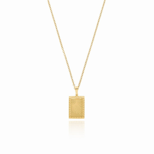 Aurora Sun Pendant Necklace – 18K Gold Triple Plated 