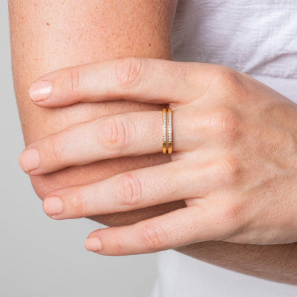 Dual Layer Ring – 18K Gold Plated
