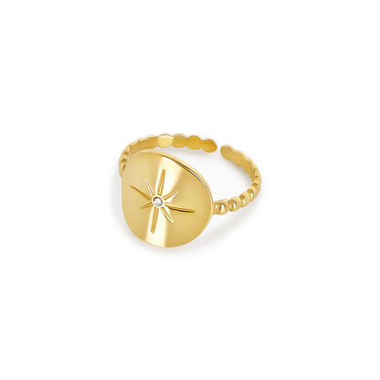 Celestia Adjustable Star Ring – 18K Gold Plated 