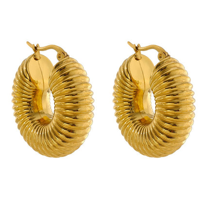 Valenza Bold Hoop Earrings – 18K Gold Plated 