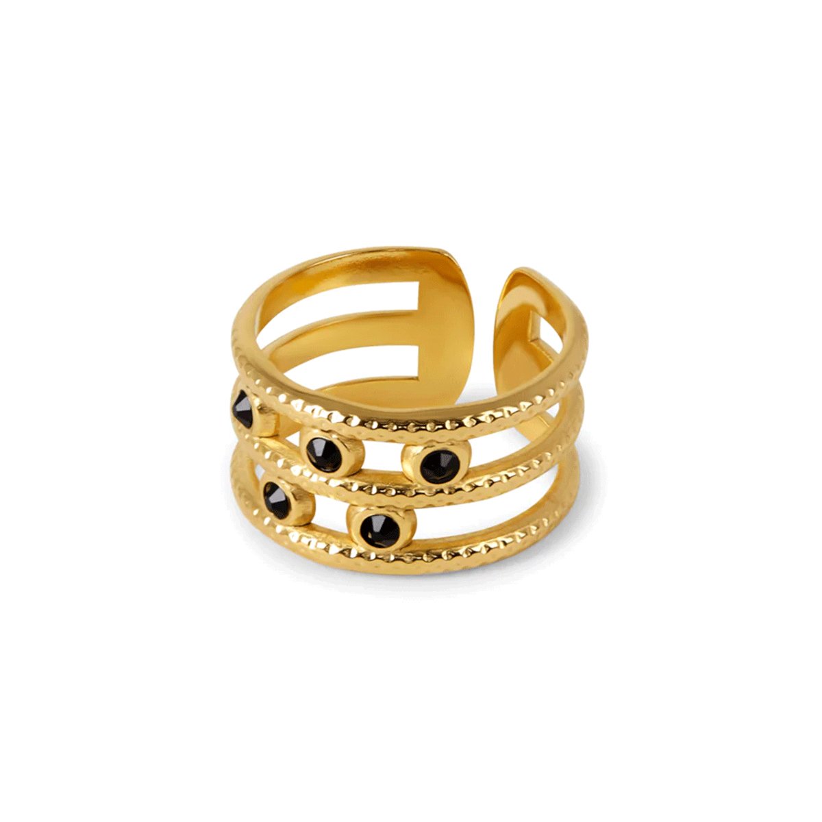 Melina Adjustable Ring – 18K Gold Plated 