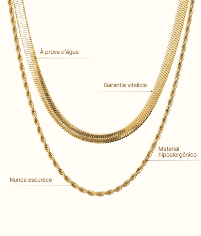 Melina Layered Necklace Set – 18K Gold Plated