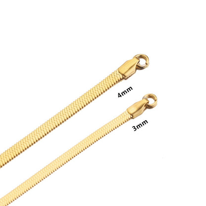 Golden Snake Chain Necklace – 18K Gold Plated 