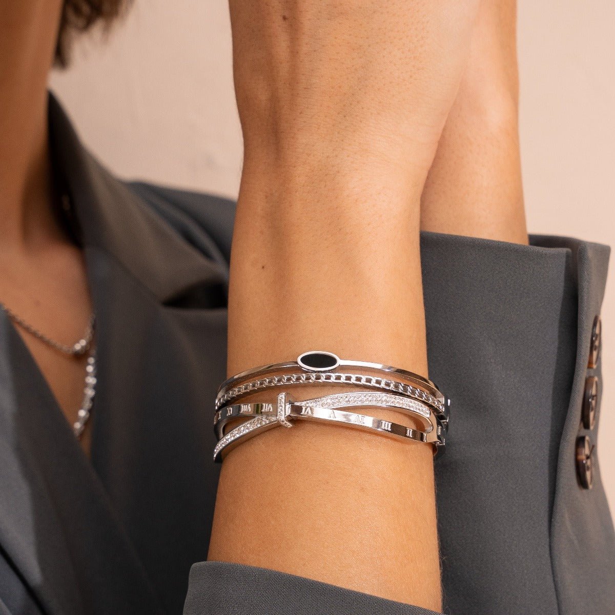 Celestine Roman Zirconia Bracelet – Silver 