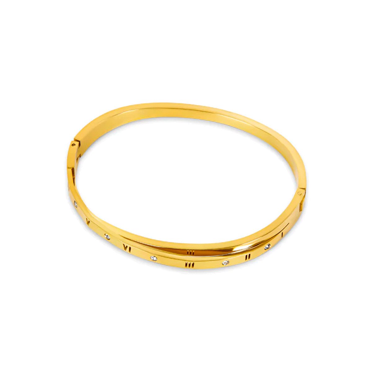 Aureum Roman Interlace Cuff – 18K Gold Plated | Rosarat