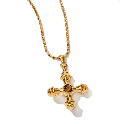 Tiger's Eye Necklace – 18K Gold Triple Plated