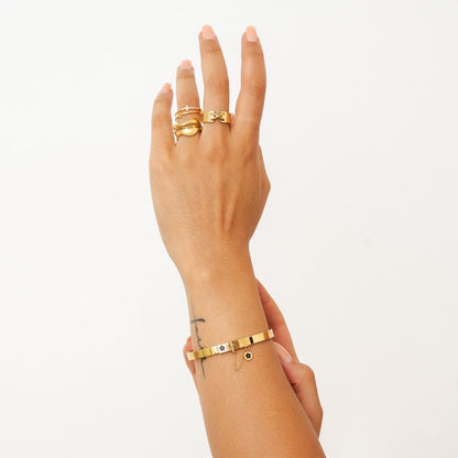 Lumé Charm Cuff – 18K Gold Plated | Rosarat