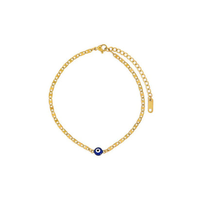 Greek Eye Anklet Plated in 18k Gold