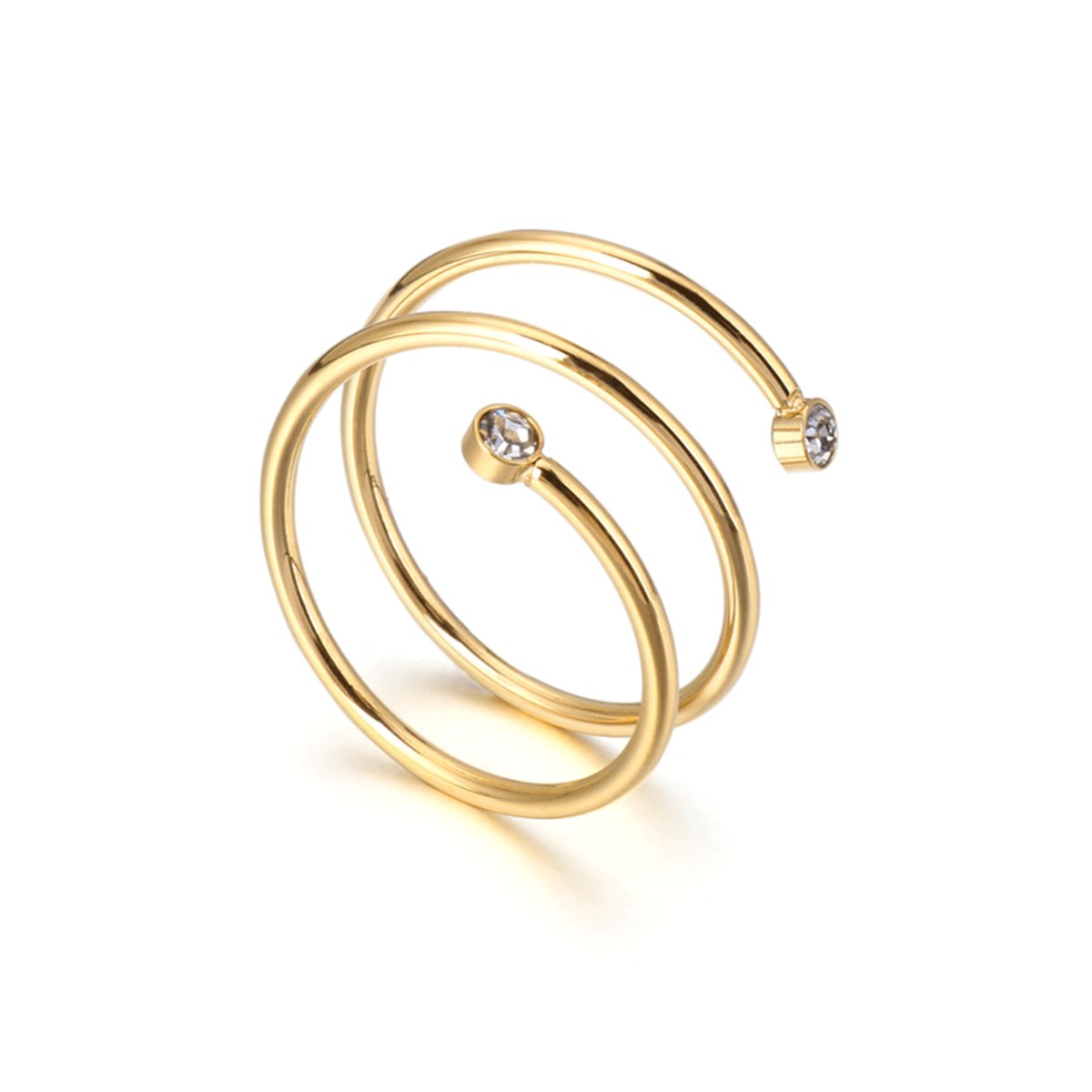 Fine Spiral Ring – 18K Gold Plated