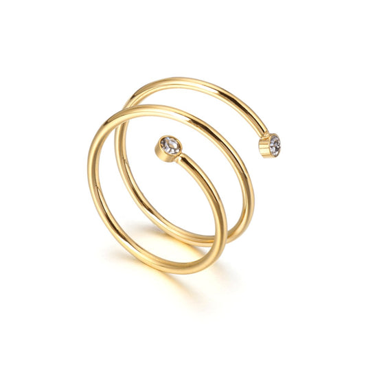 Fine Spiral Ring – 18K Gold Plated