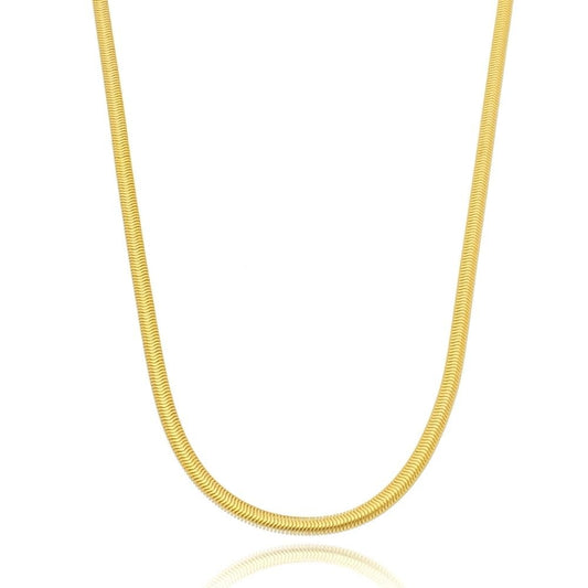 Slim Snake Chain Necklace 2mm – 18K Gold Plated