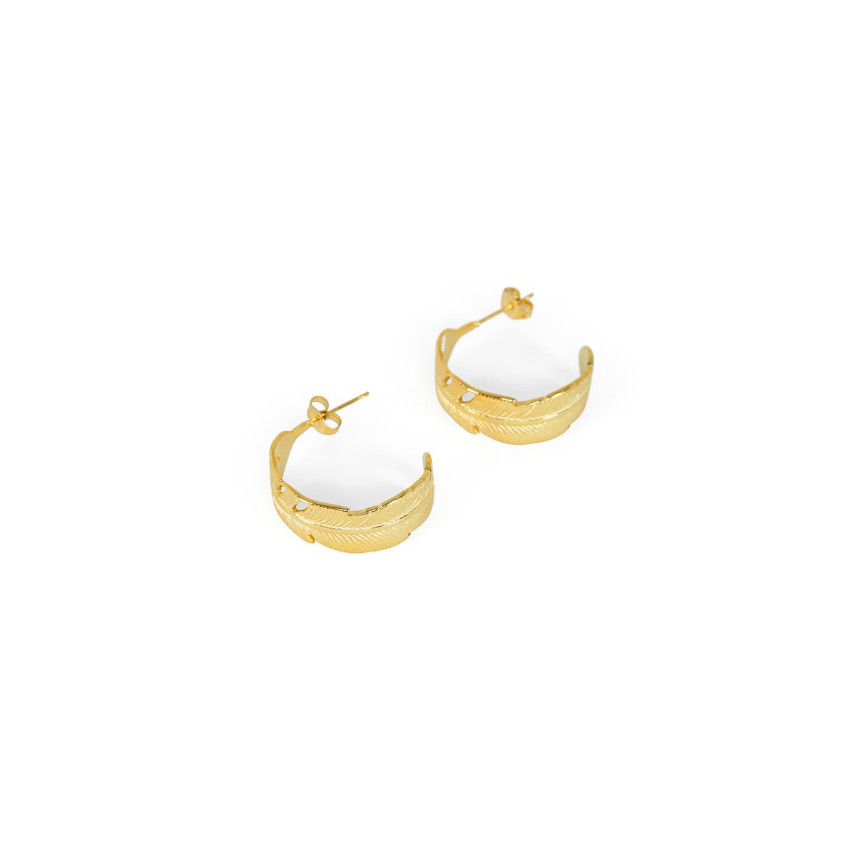 Lunara Gold Hoops – 18K Plated