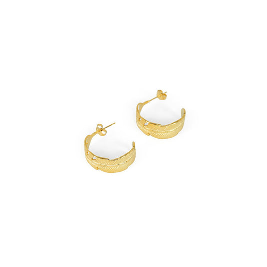 Lunara Gold Hoops – 18K Plated