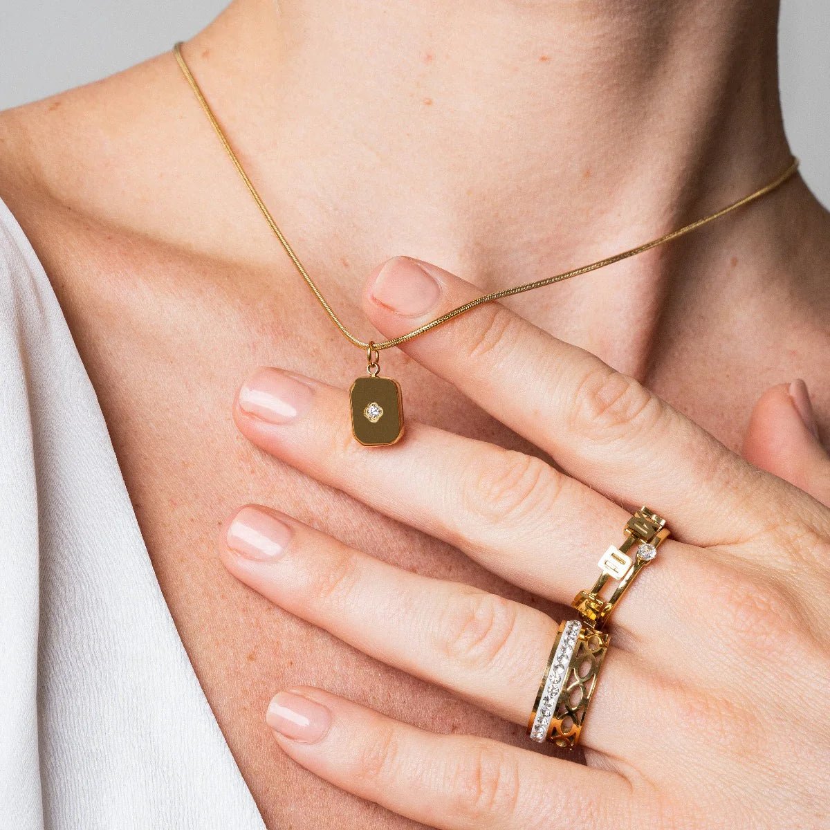 Mosaic Luxe Ring – 18K Gold Plated 