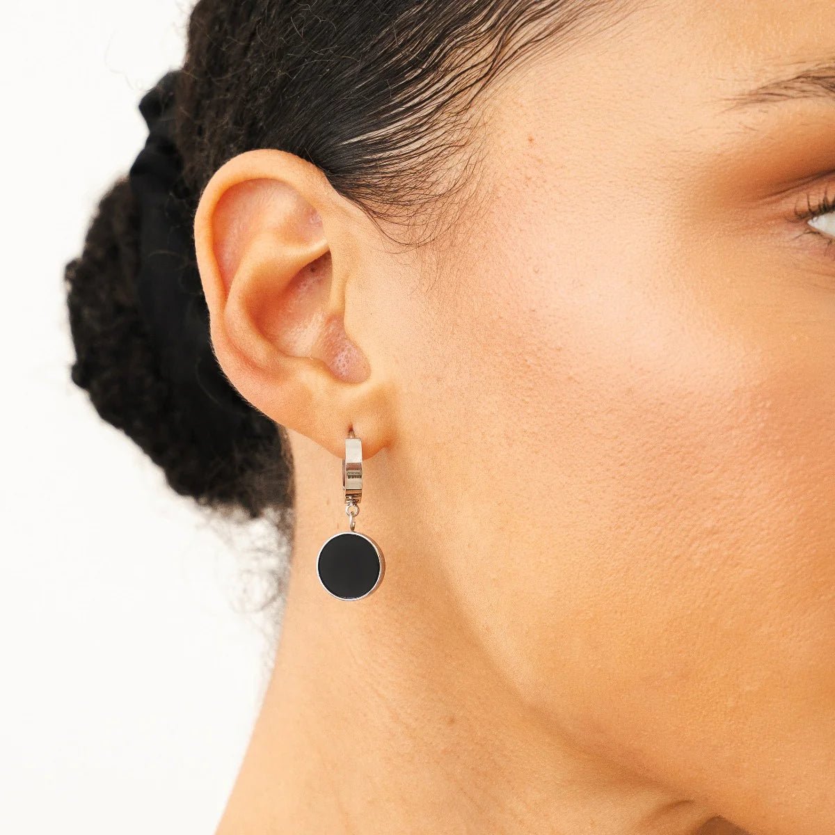 Noir Drop Earrings – Silver Edition