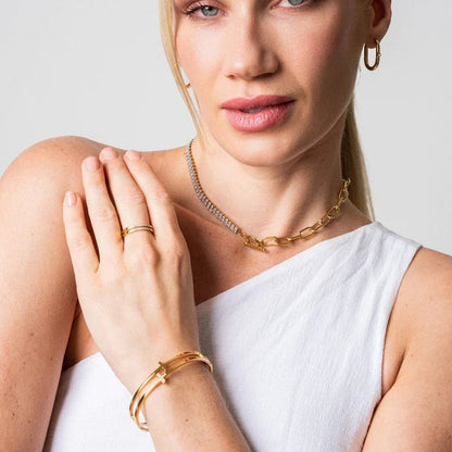 Seraphine Cross Bracelet – 18K Gold Plated | Rosarat