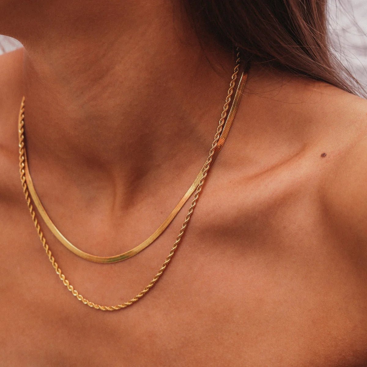 Layered Gold Necklace Set – 18K Gold Plated