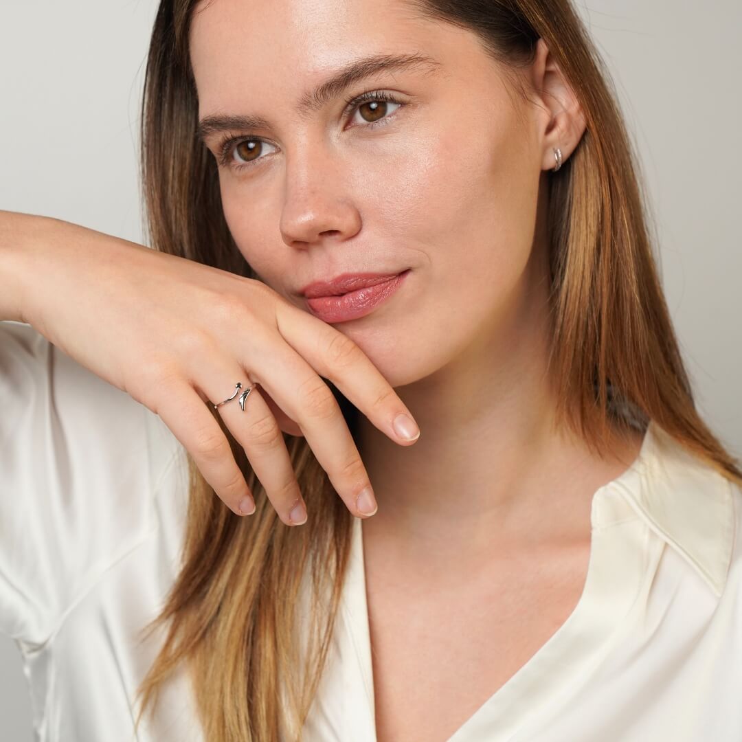 Feather Heart Ring