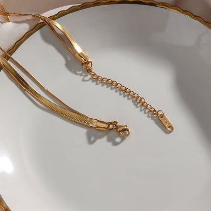 Celina Triple-Layer Mesh Necklace – 18K Gold Plated