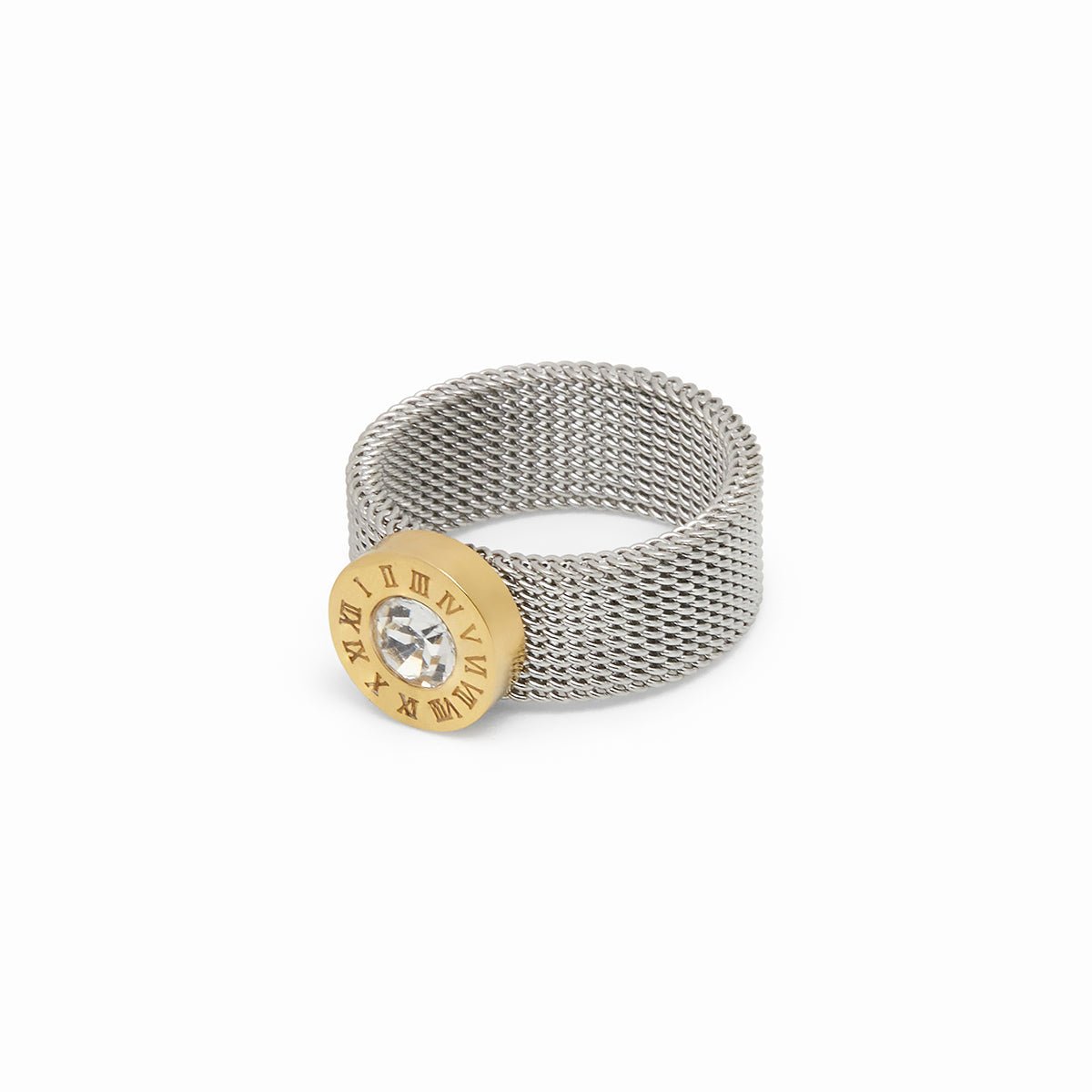 Roman Mesh Ring – Silver &amp; Gold