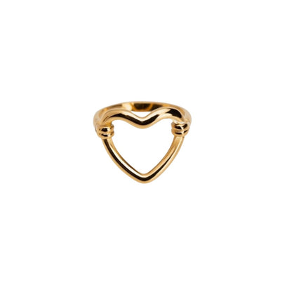 Open Heart Ring – 18K Gold Plated
