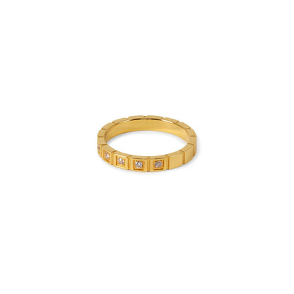 Gem Blocks Ring – 18K Gold Plated 