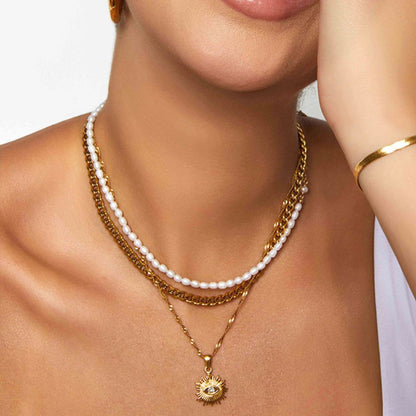 Elyos Eye Necklace – 18K Gold Triple Plated