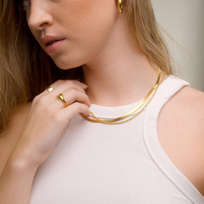 Layered Gold Necklace Set – 18K Gold Plated