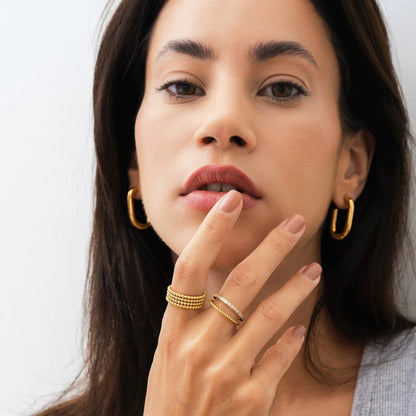 Piper Hoop Earrings Plated in 18k Gold