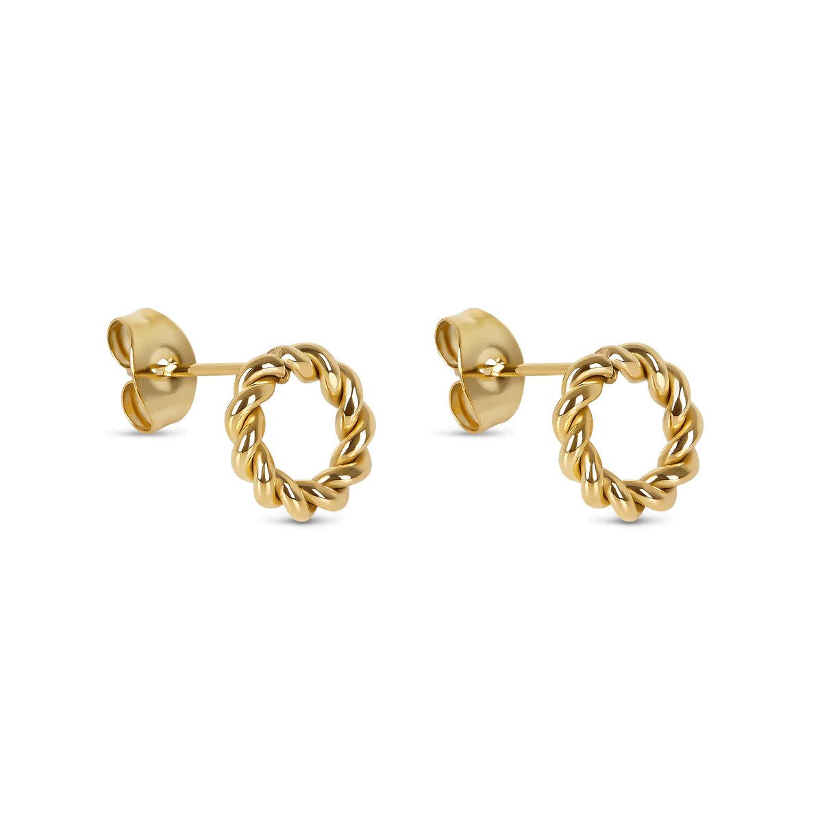 Lunara Twist Earrings – 18K Gold Plated