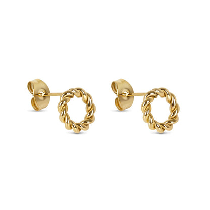 Lunara Twist Earrings – 18K Gold Plated