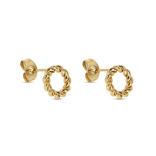 Lunara Twist Earrings – 18K Gold Plated