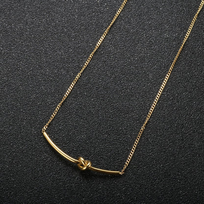 Knot Charm Necklace – 18K Gold Triple Plated