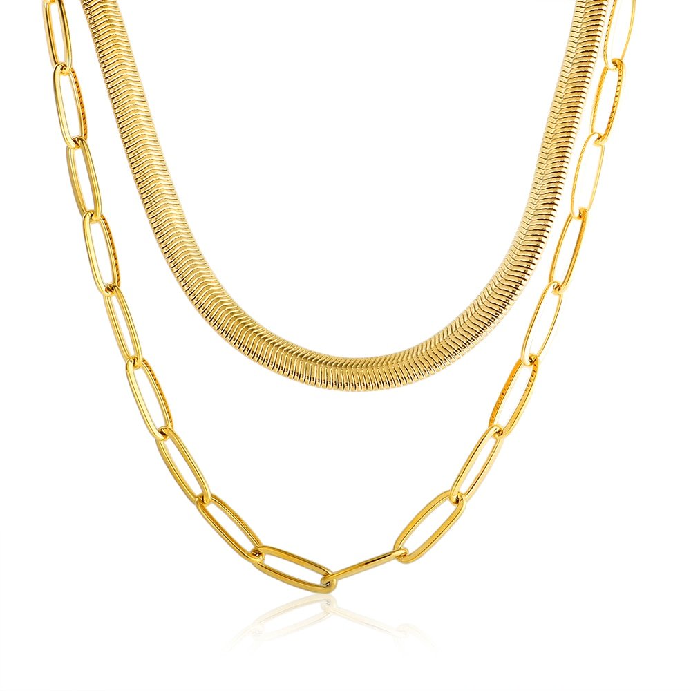 Antonela Layered Necklace – 18K Gold Plated