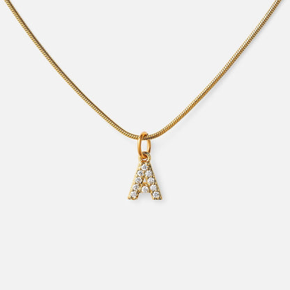 Initial Letter Necklace – 18K Gold Plated