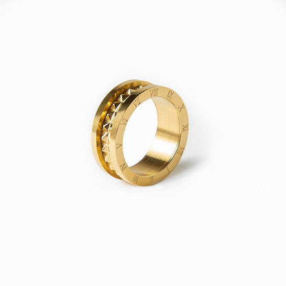 Verona Textured Ring – 18K Gold Plated